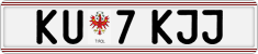 License plate of Austria, Regular plates