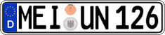 German license plate, Regular plates