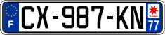 French license plate, SIV (ordinary)