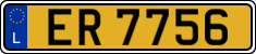 License plate of Luxembourg, 2003 year system
