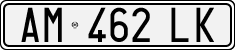 License plate of Italy, Cars (1994 year series)