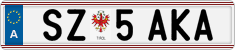 License plate of Austria, Regular plates