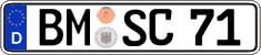 German license plate, Regular plates