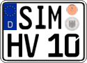 German license plate, Regular plates