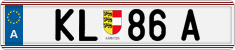 License plate of Austria, Regular plates