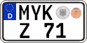 German license plate, Regular plates