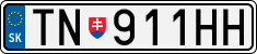 License plate of Slovakia, Cars