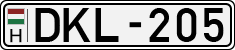 license plates of Hungary, Cars (1990)