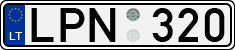 License plate of Lithuania, Cars