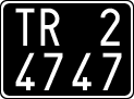 License plate of Italy, Cars (1927 year series)