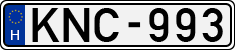 license plates of Hungary, Cars (1990)