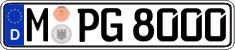 German license plate, Regular plates