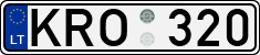 License plate of Lithuania, Cars