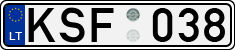 License plate of Lithuania, Cars