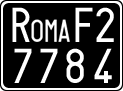 License plate of Italy, Cars (1927 year series)