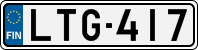 License plate of Finland, Cars