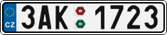 License plate of the Czech Republic, Cars (2001)