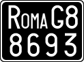 License plate of Italy, Cars (1927 year series)