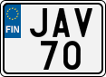 License plate of Finland, Cars