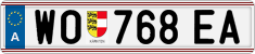 License plate of Austria, Regular plates