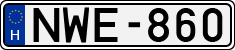 license plates of Hungary, Cars (1990)
