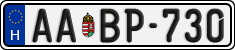 license plates of Hungary, Regular plates (2022)