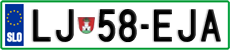 License plate of Slovenia, Cars