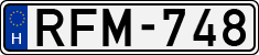 license plates of Hungary, Cars (1990)