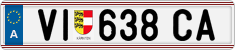 License plate of Austria, Regular plates