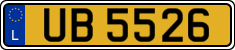 License plate of Luxembourg, 2003 year system
