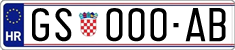 License plate of Croatia, Regular plates