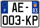 French license plate, SIV (ordinary)