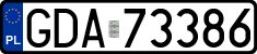 License plates of Poland, Regular car plates