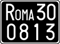 License plate of Italy, Cars (1927 year series)