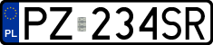 License plates of Poland, Regular car plates