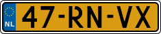 License plate of the Netherlands, Cars