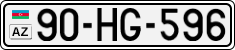 License plate of Azerbaijan, Cars