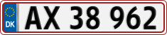 License plate of Denmark, Regular plates