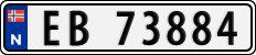 License plate of Norway, Cars