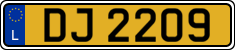 License plate of Luxembourg, 2003 year system