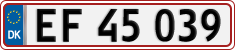 License plate of Denmark, Regular plates
