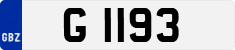License plate of Gibraltar, Regular car plates (G 12345)