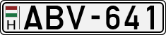 license plates of Hungary, Cars (1990)
