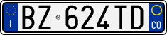 License plate of Italy, Cars (1994 year series)