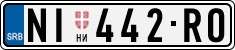 License plate of Serbia, Cars