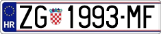 License plate of Croatia, Regular plates