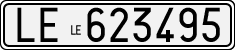 License plate of Italy, Cars (1927 year series)