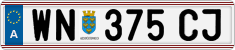 License plate of Austria, Regular plates