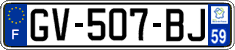 French license plate, SIV (ordinary)