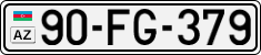 License plate of Azerbaijan, Cars